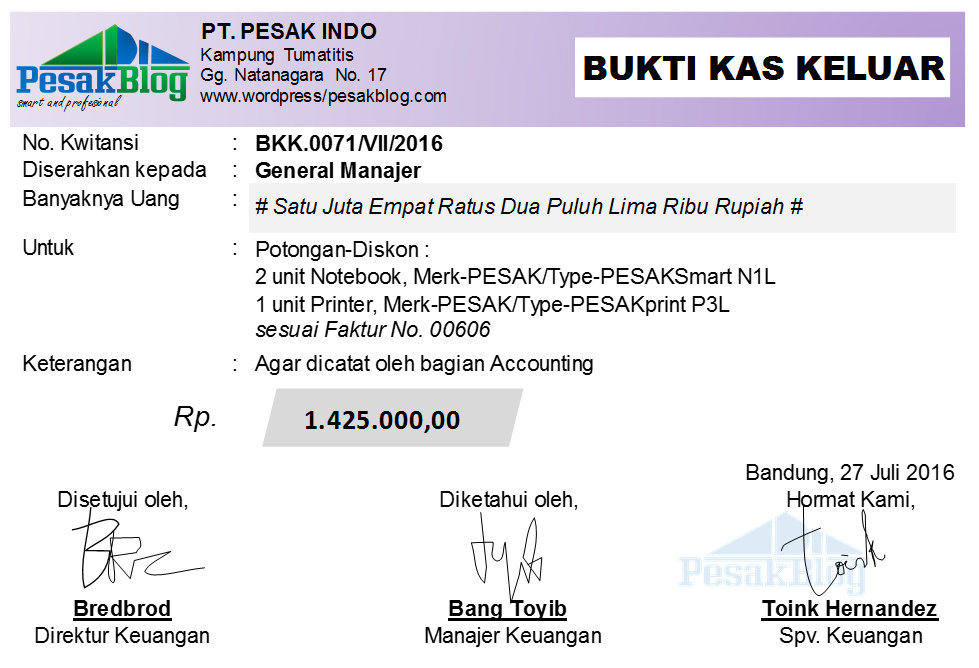 Macam Macam Bentuk Bukti Transaksi Sumber Informasi