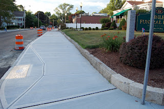 new sidewalk in front of the Ginley Funeral Home new sidewalk in front of the Ginley Funeral Home