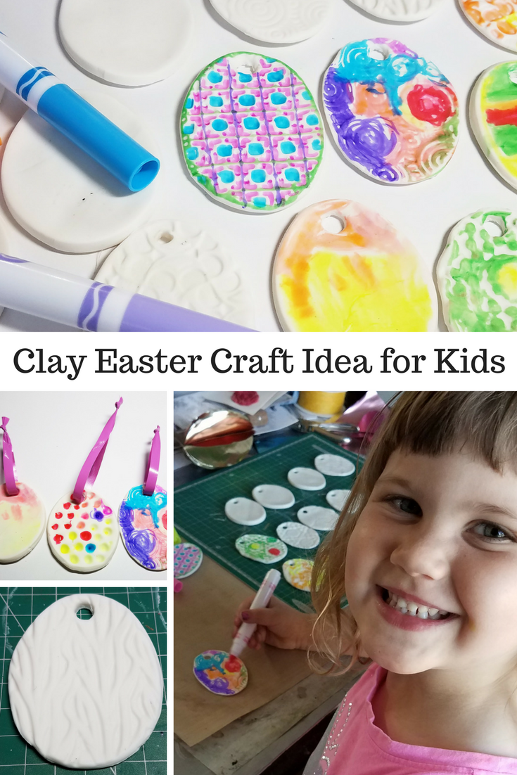 Erin Reed Makes Clay Easter Egg Coloring Kids Craft