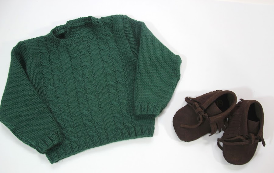 Tutorial y patrones gratis Jersey de ochos para bebé