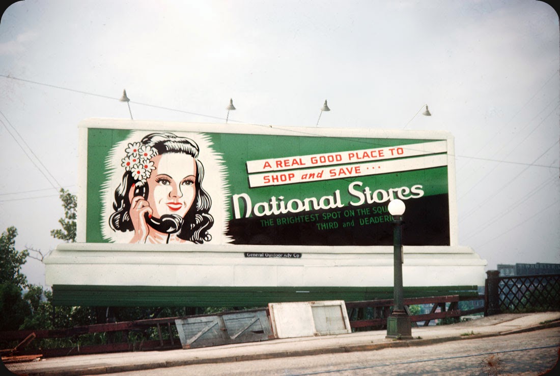 Billboards From Nashville, Tennessee in Late 1940s Vintage Everyday