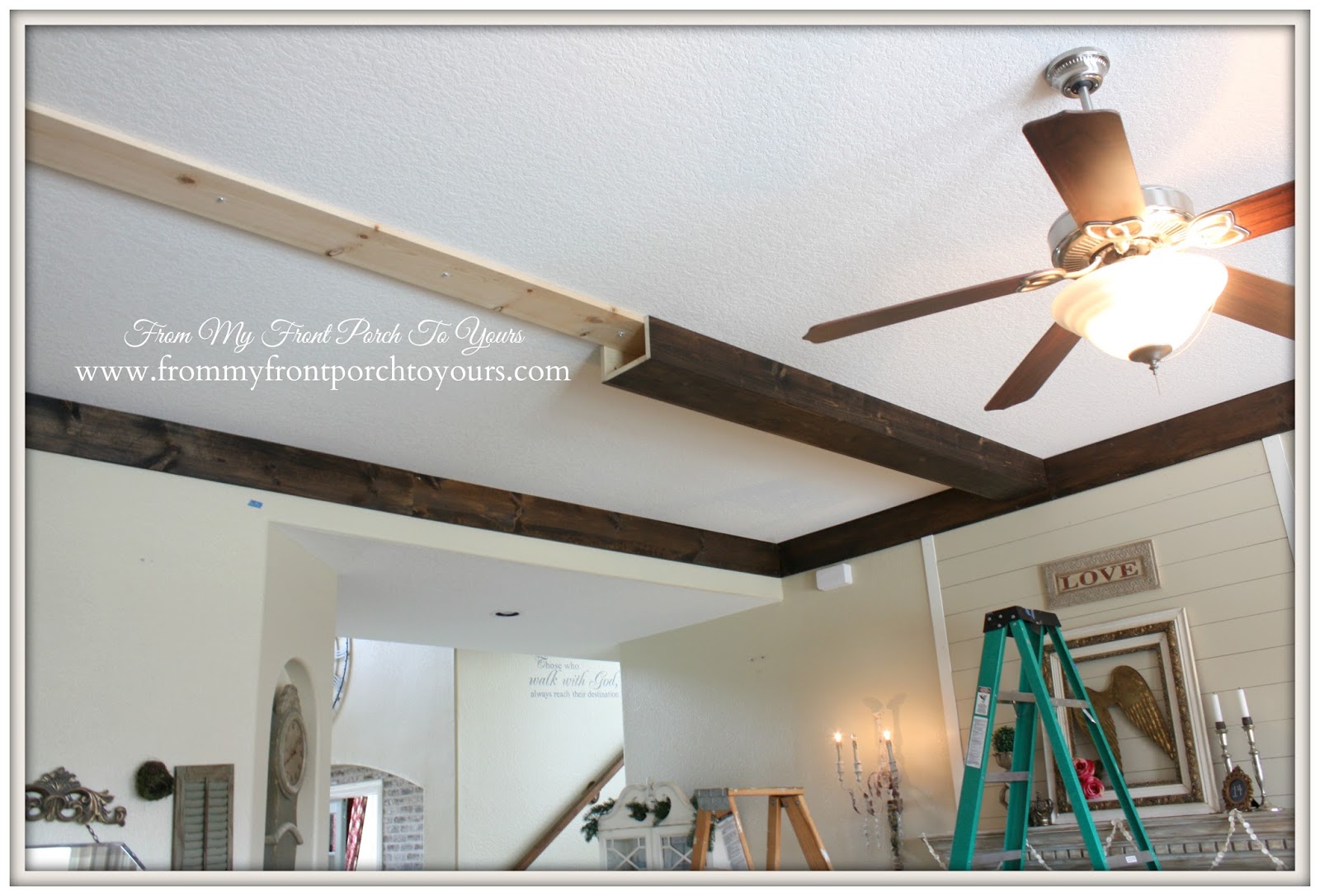 DIY Wood Beams- From My Front Porch To Yours