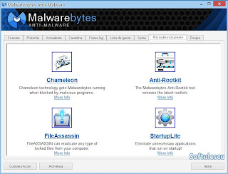 Malwarebytes Anti-Malware - Instrumente