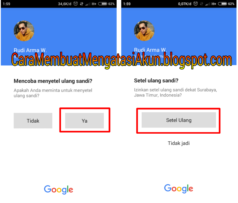Cara Mengganti Password Gmail Lewat Android Play Store