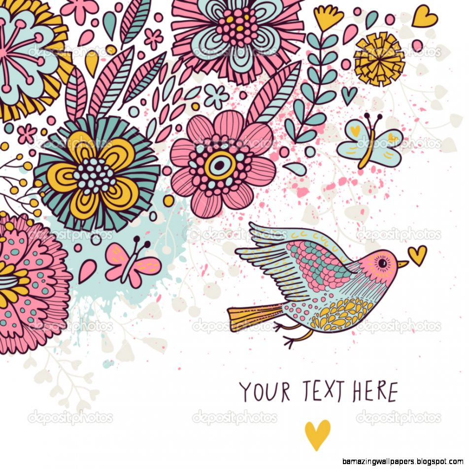 Colorful vintage background Pastel colored fl wallpaper with