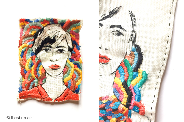 Portraits de femmes brodés Portraits de femmes brodés