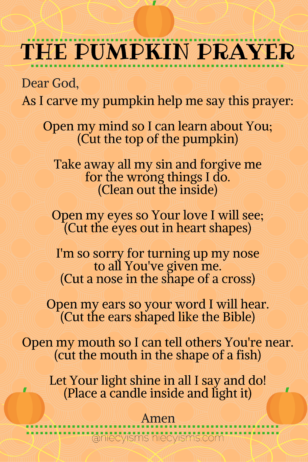 Free Printable Pumpkin Prayer Printable Printable World Holiday Free Printable Pumpkin Prayer Printable Printable World Holiday