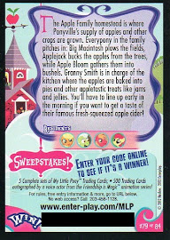My Little Pony Sweet Apple Acres Series 1 Trading Card