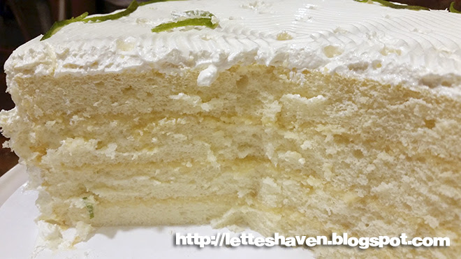 Lette's Haven Dayap Chiffon Cake of The Chocolate Kiss Cafe