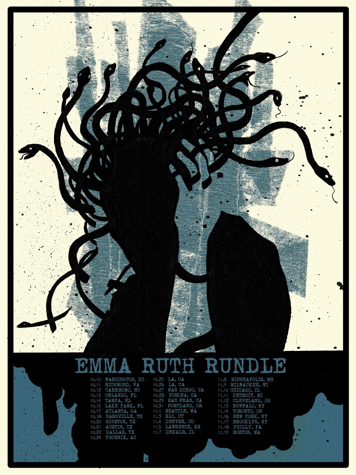 INSIDE THE ROCK POSTER FRAME BLOG: Ryan Mowry Emma Ruth Rundle Tour ...