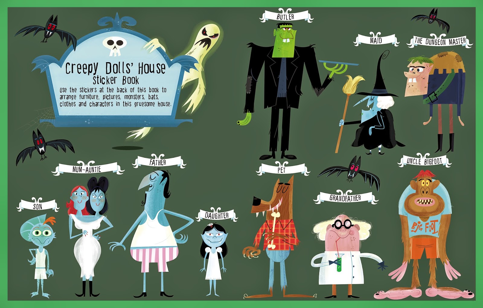 Fermín Solís Creepy dolls house sticker book