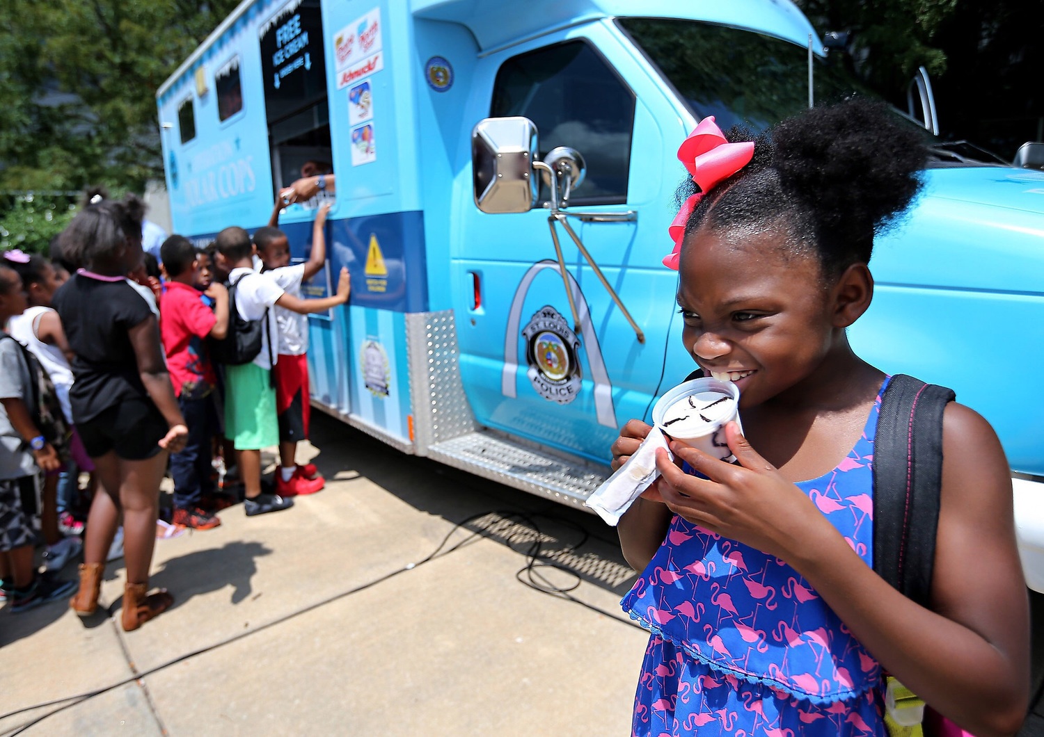 Diogenes' Middle Finger BLM Police Handing Out Free Ice Cream Part of