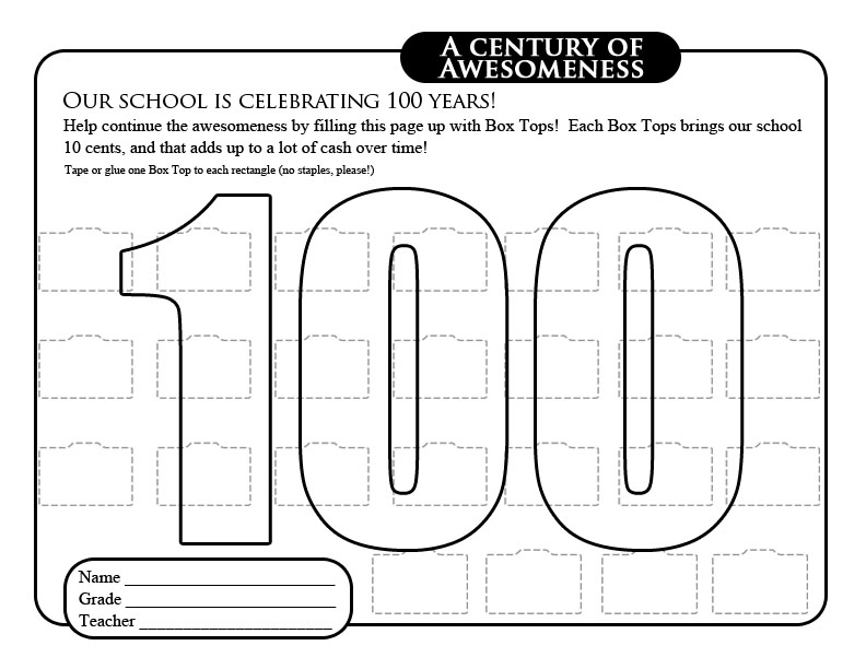 appropriately mellow 100 years box tops boxtop collection sheet