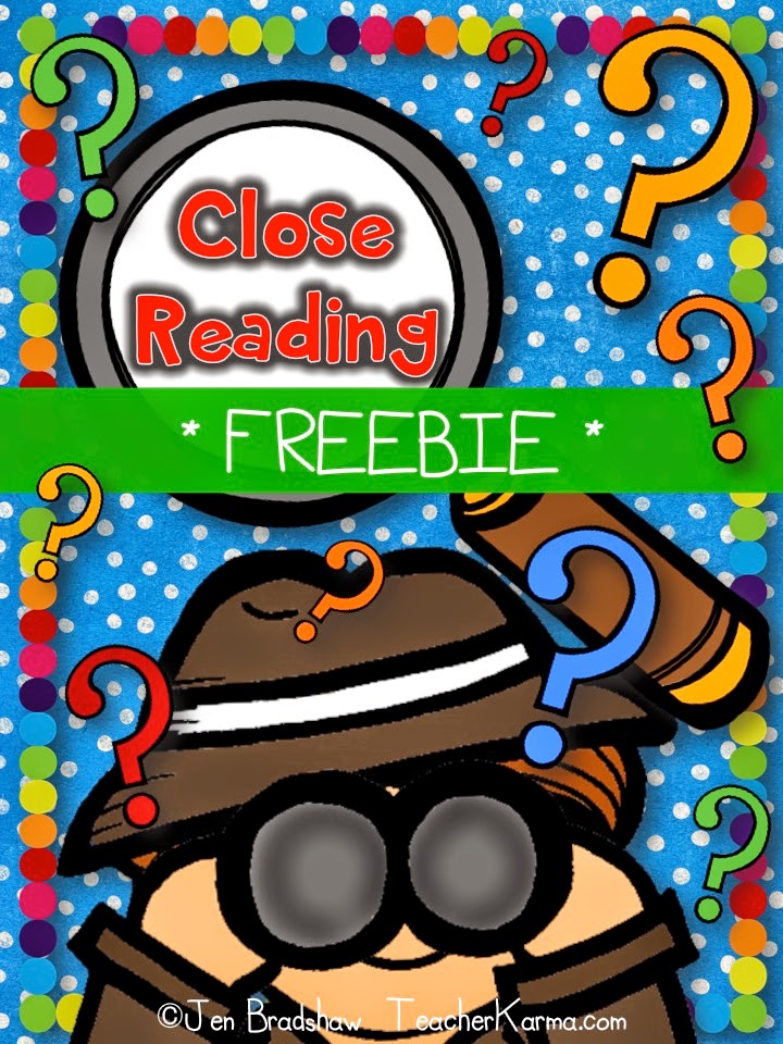 CLOSE Reading FREE Resources TeacherKarma.com