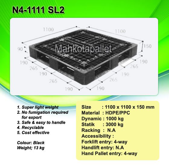 Jual Pallet Plastik N4-1111 SL2