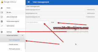 google adsense user management