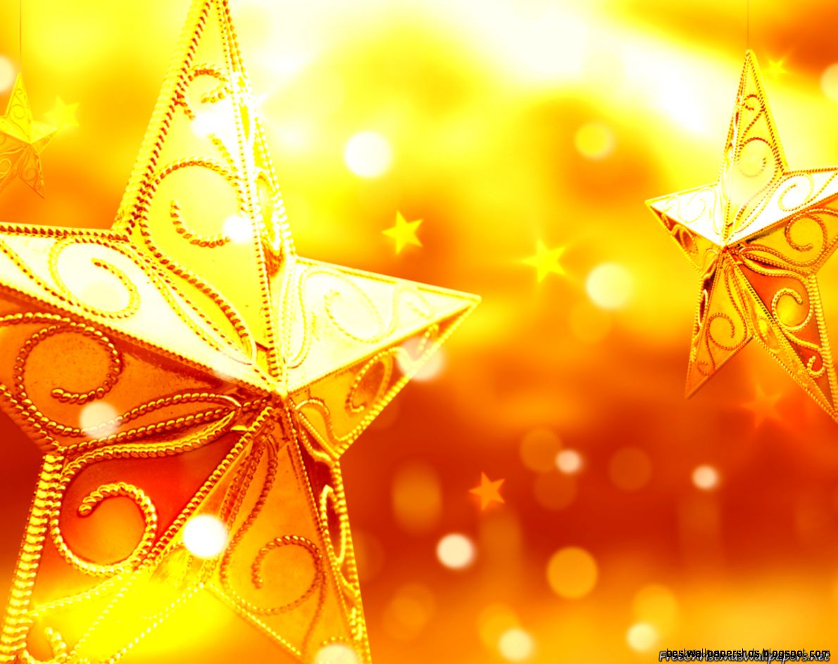 Christmas Wishes HD Wallpapers 1188 Yellow christmas stars ornaments