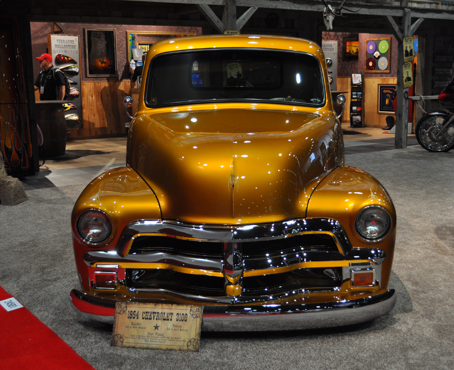 Just a car guy  1954 Chevrolet 3100 pick up truck in the PPG booth