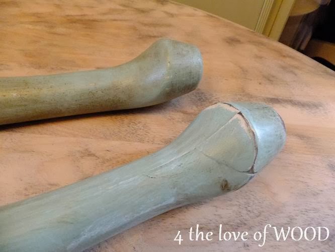 4 the love of wood DARK WAXING A PAINTED DINING TABLE hard wearing aged finish