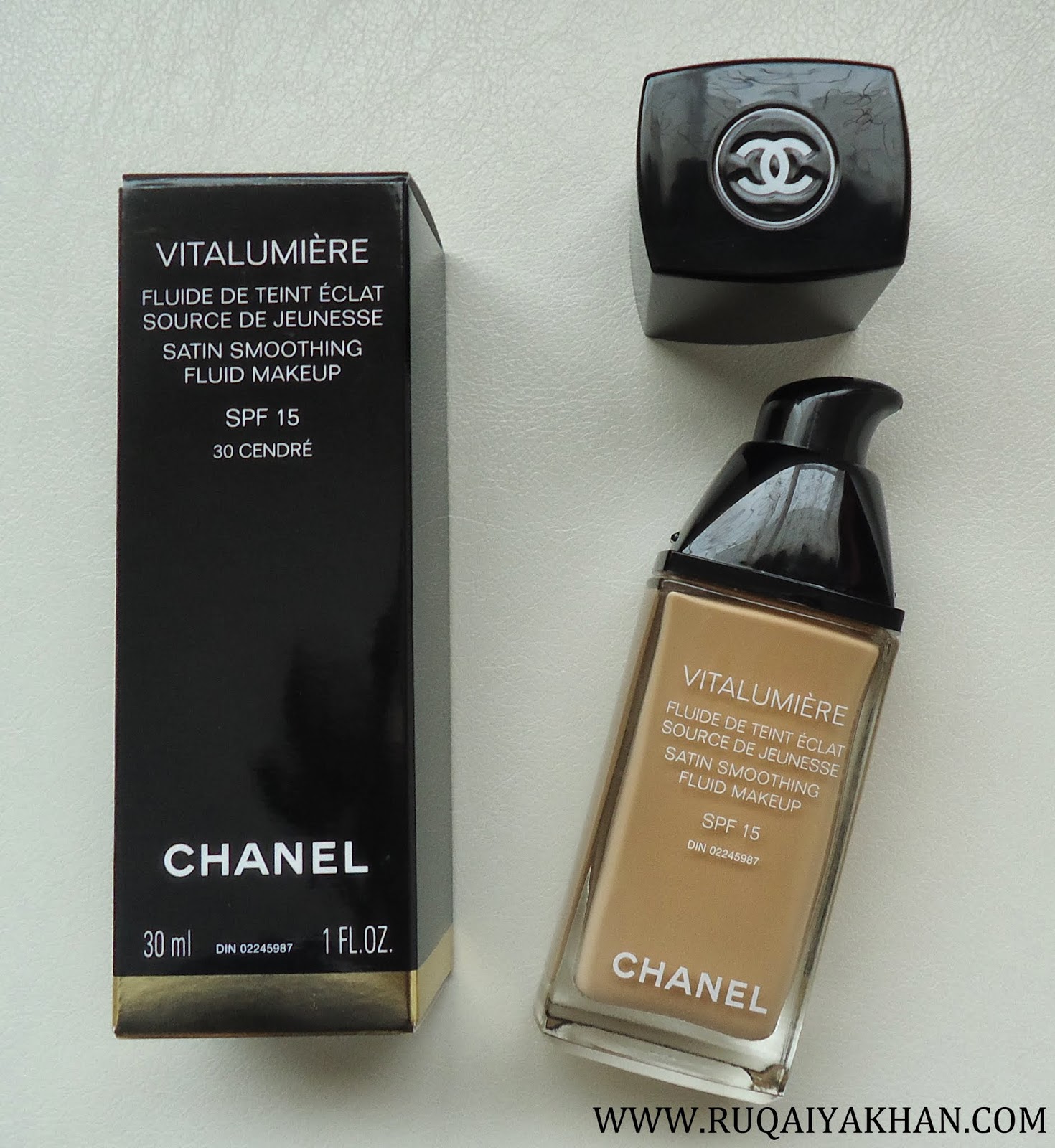 CHANEL+Vitalumiere+Satin+Smoothing+Fluid+Make+up+Spf15+20+Clair+
