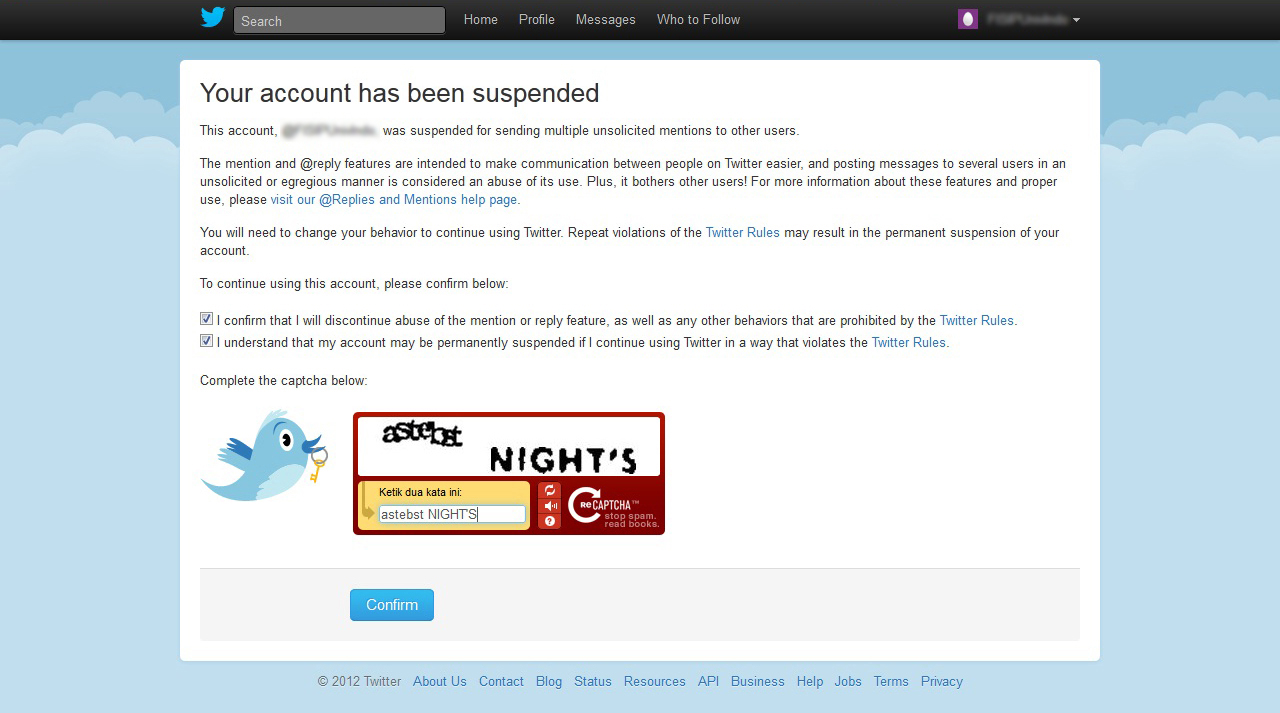 Your account has been flagged. Your twitter account has been suspended. your account is suspended. your account was suspended twitter. your account.