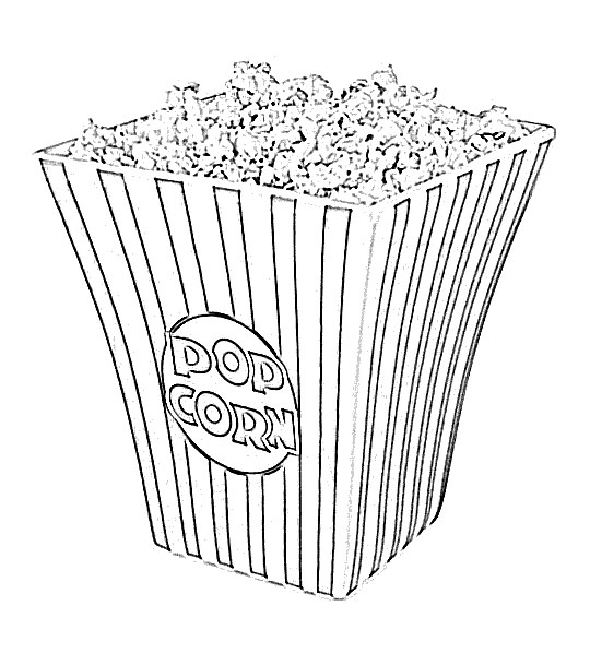 Попкорн рисунок для срисовки