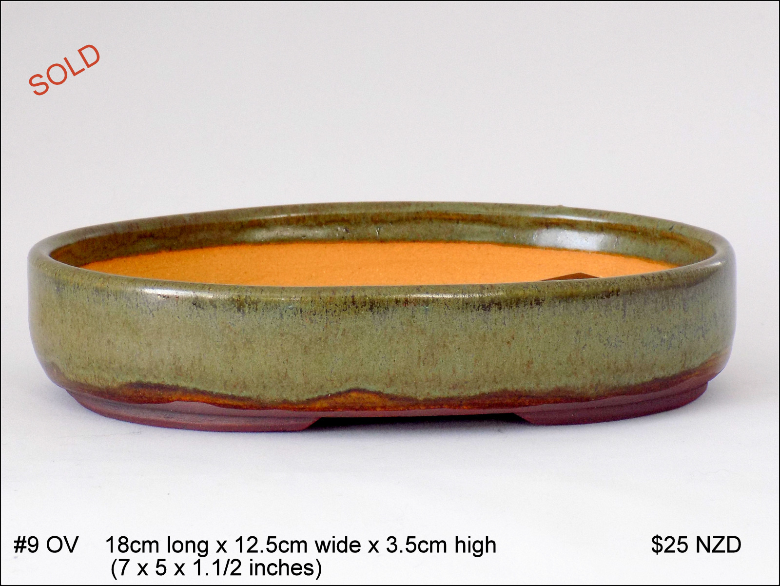 Fionna's Bonsai Pots, Kiwi Made, In New Zealand Oval