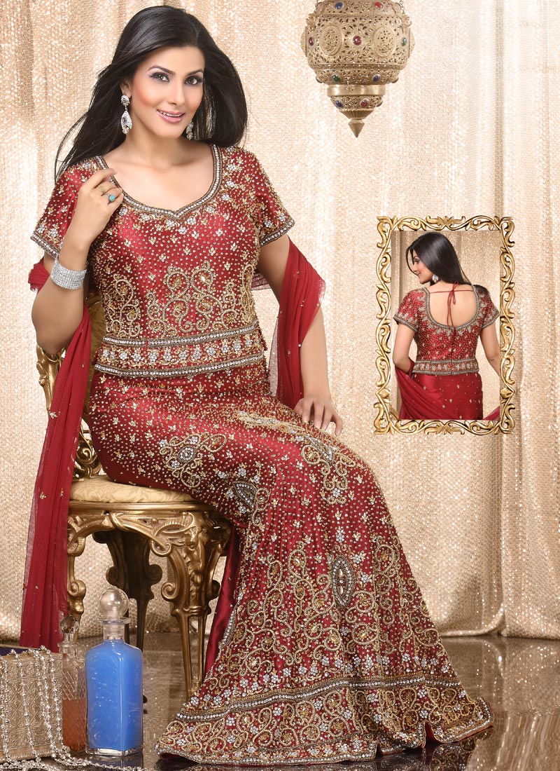 FASHION of Life Style Fish Cut Bridal Lehenga Designs