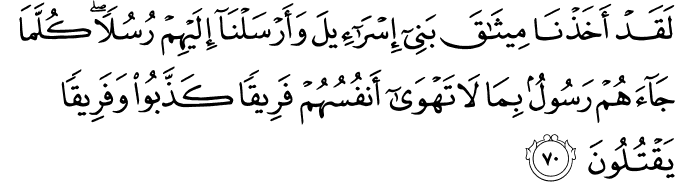 Surat Al-Maidah Ayat 70