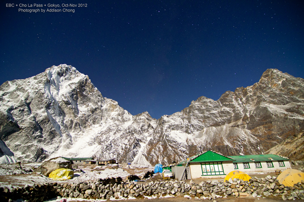 Under Cholatse at Dzongla Night