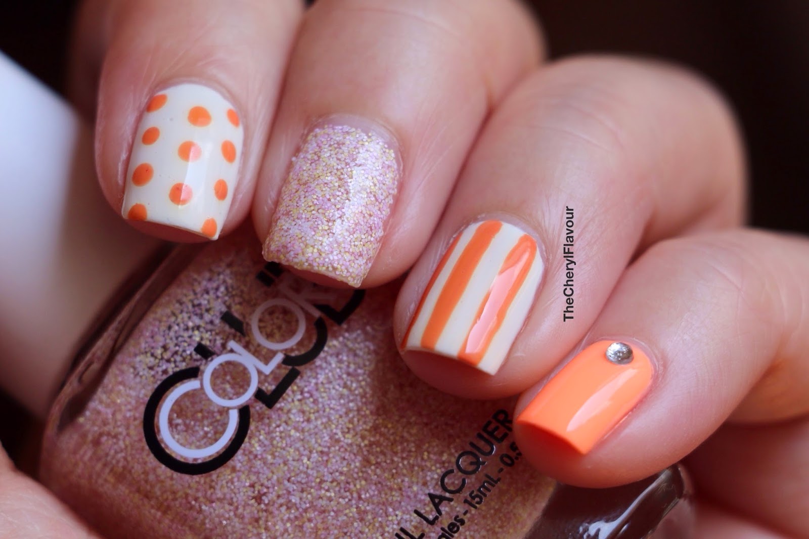 The Cheryl Flavour: Orange themed nails!