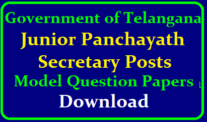  Telangana  Panchayat  Secretary Model Question Papers 