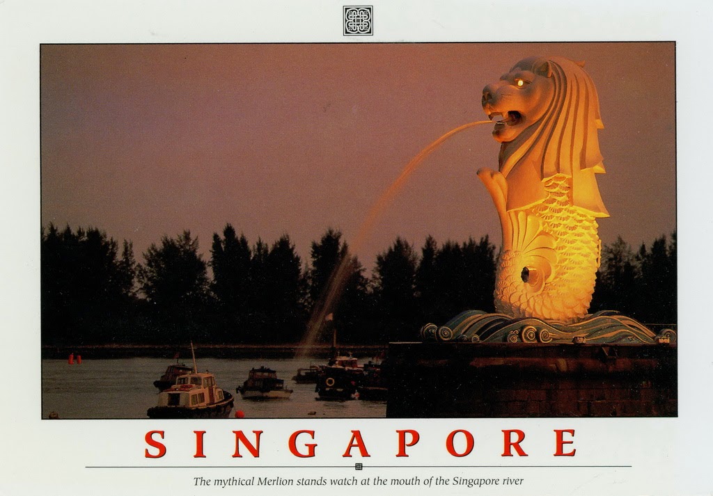 Postcard Interchange 明信片交流站 Singapore Postcard Merlion(from