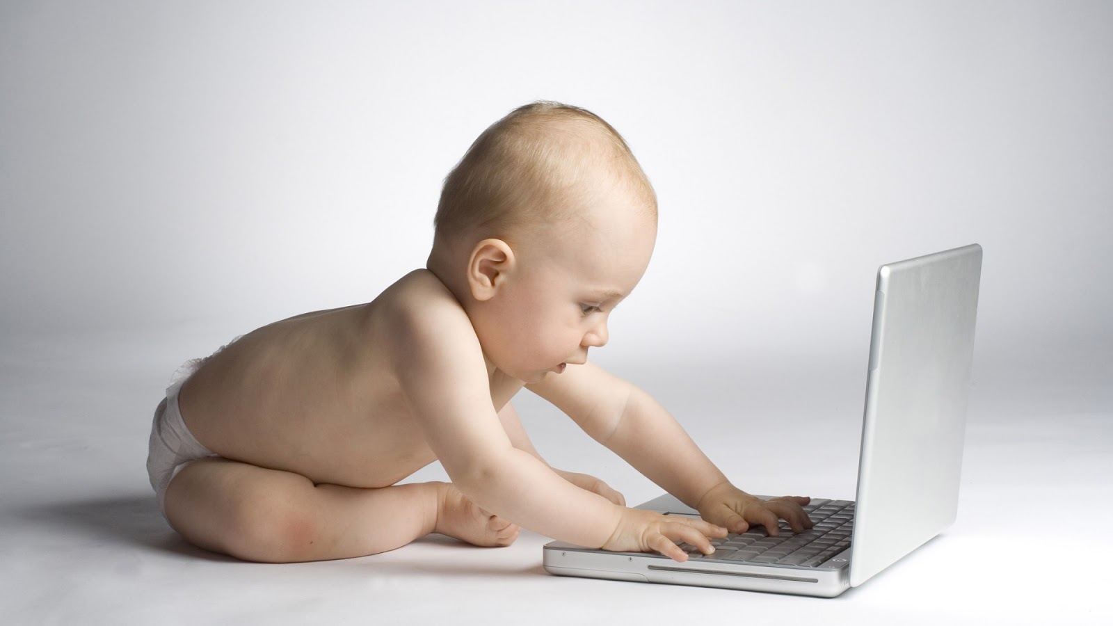 babies using computer Funny