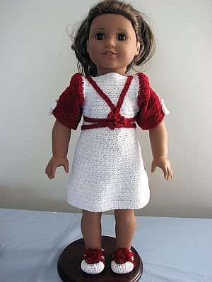 ABC Knitting Patterns - American Girl Doll Summer Raglan Dress .