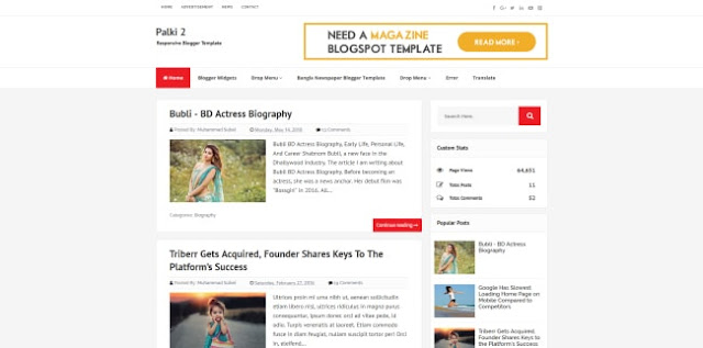 Palki 2 blogger template