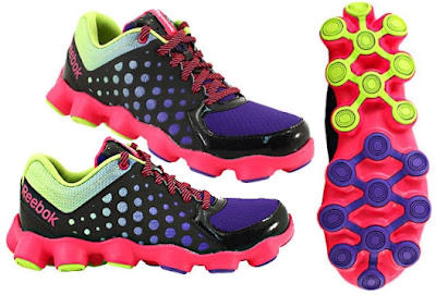reebok colorful running shoes