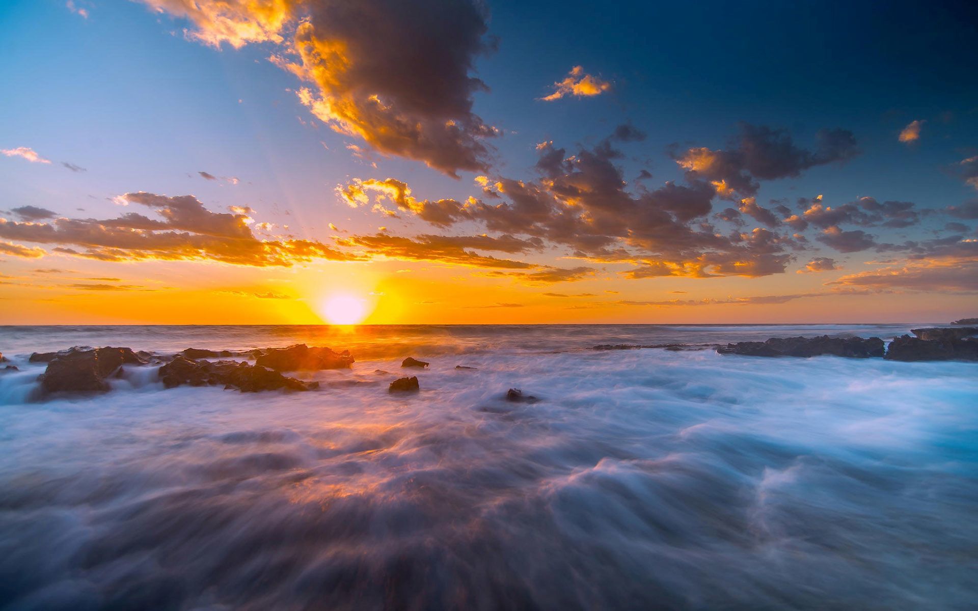 Papel De Parede Natureza Amanhecer No Mar Papel De Parede Grátis Para