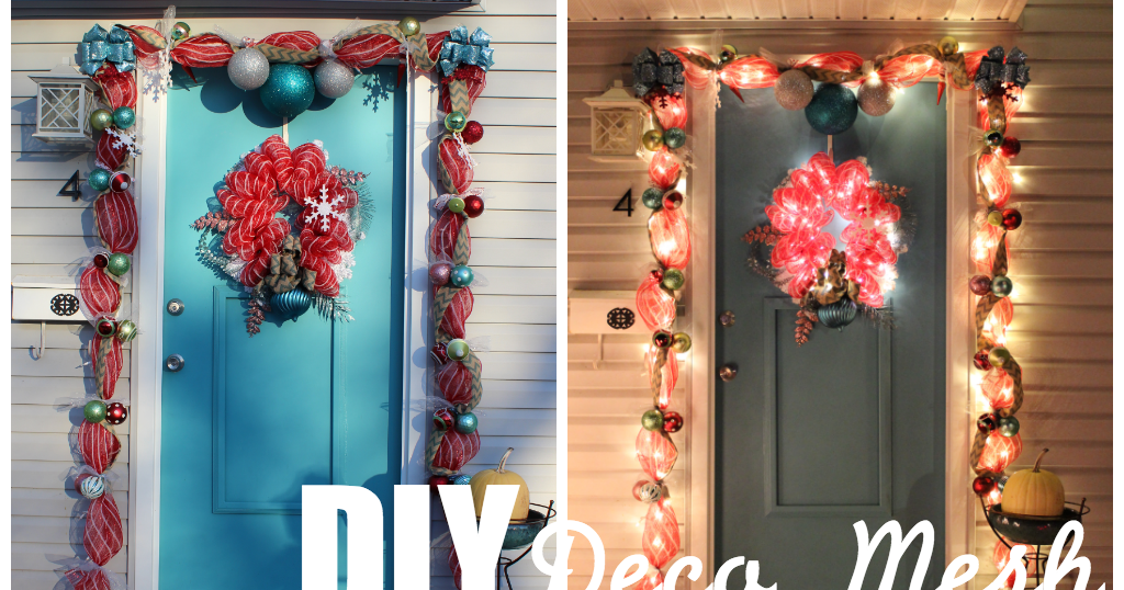 Lola, Tangled: How to Make Your Own Deco Mesh Door Garland (and Wreath ...