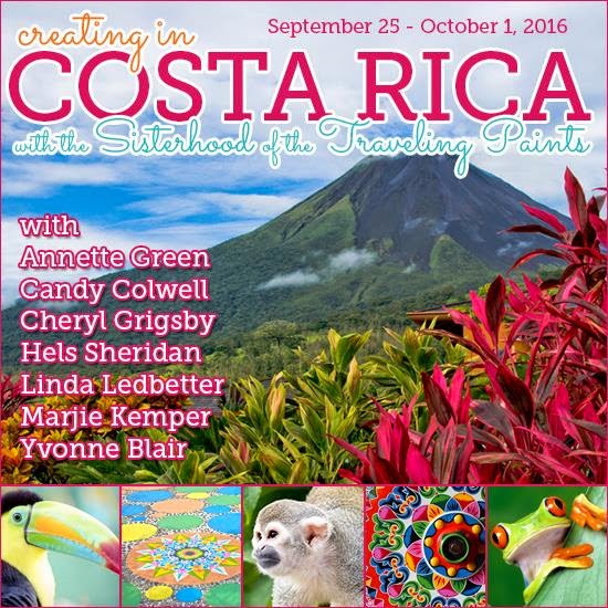 Sisterhood of the Traveling Paints - Mixed Media Workshops in Costa Rica 2016