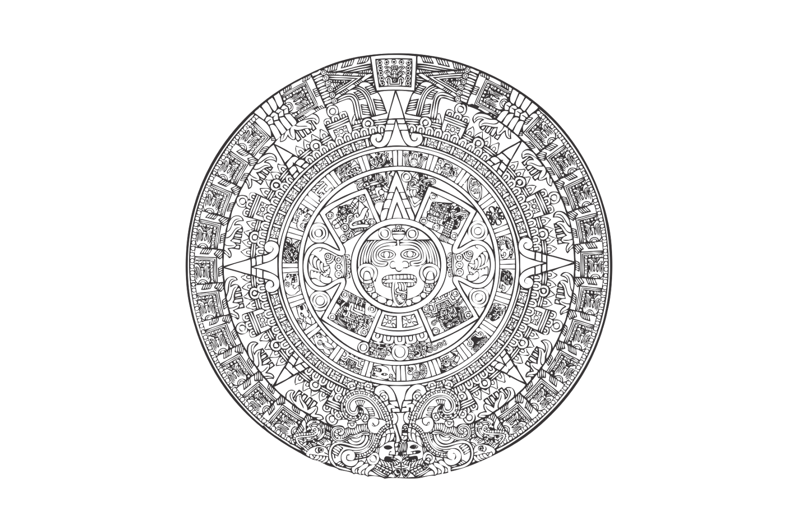 Aztec Calendar Vector Aztec Calendar Vector