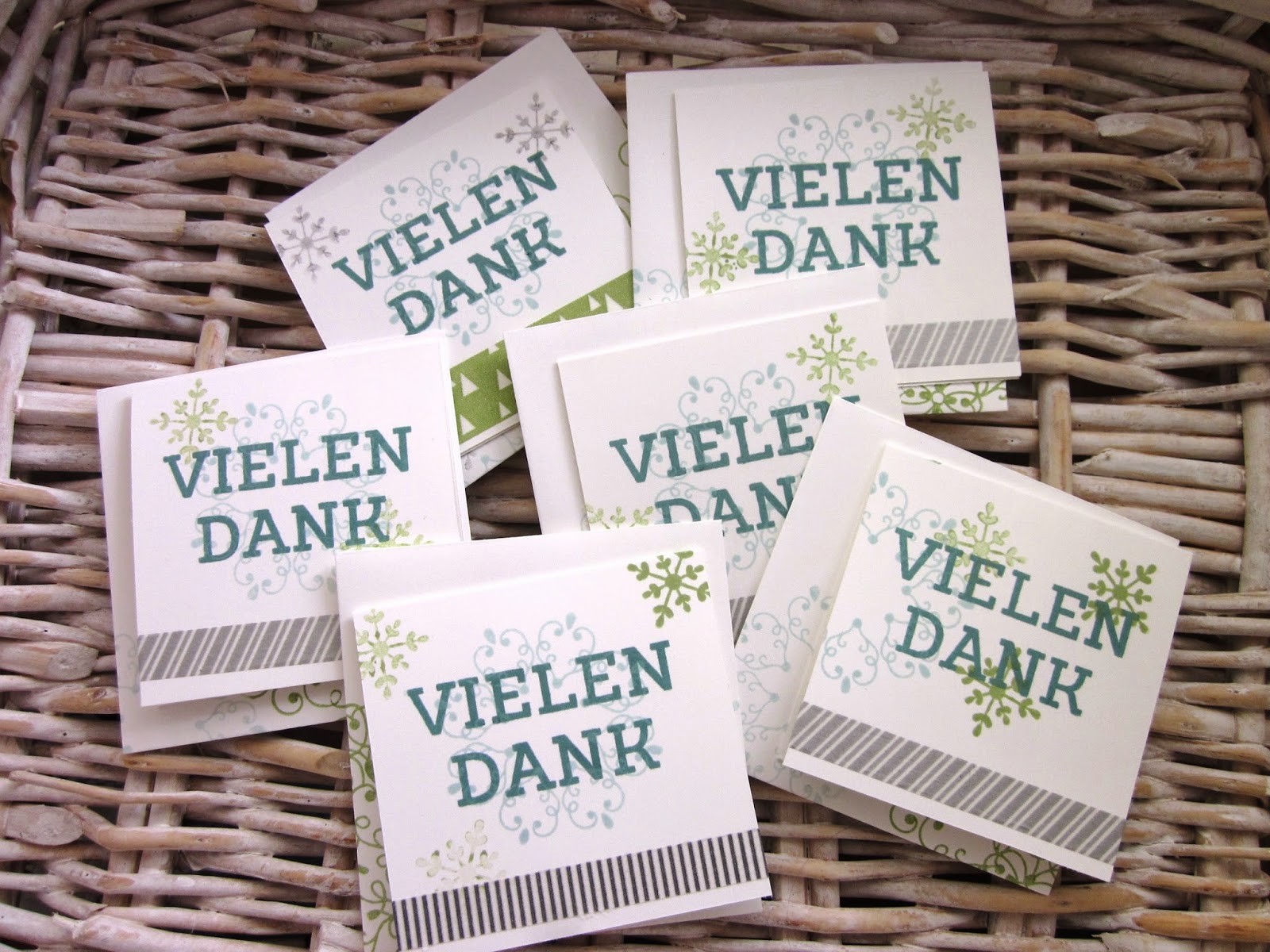 stampin with fanny: Kleine Dankeskärtchen mit Winterwerke