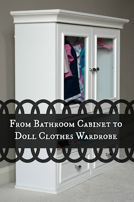Bathroom Cabinet 18" Doll Clothes Wardrobe Storage