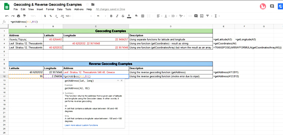 Geocoding & Reverse Geocoding Functions In Google Sheets Geocoding & Reverse Geocoding Functions In Google Sheets