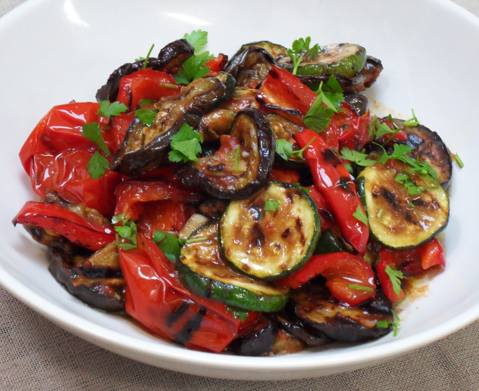 Diana's Cook Blog: Salade méditerranéenne de courgettes, aubergines et
