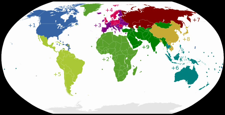 Daftar Kode Telepon Negara di Dunia