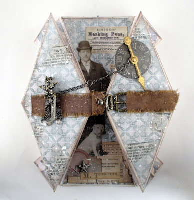 Tim Holtz Worn Wallpaper Paper Dolls Snippets Ephemera Swivel Clasp Story Sticks Game Pieces For the Funkie Junkie Boutique