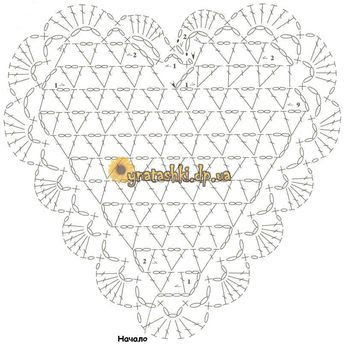 Corações de Crochê Com Gráficos 21