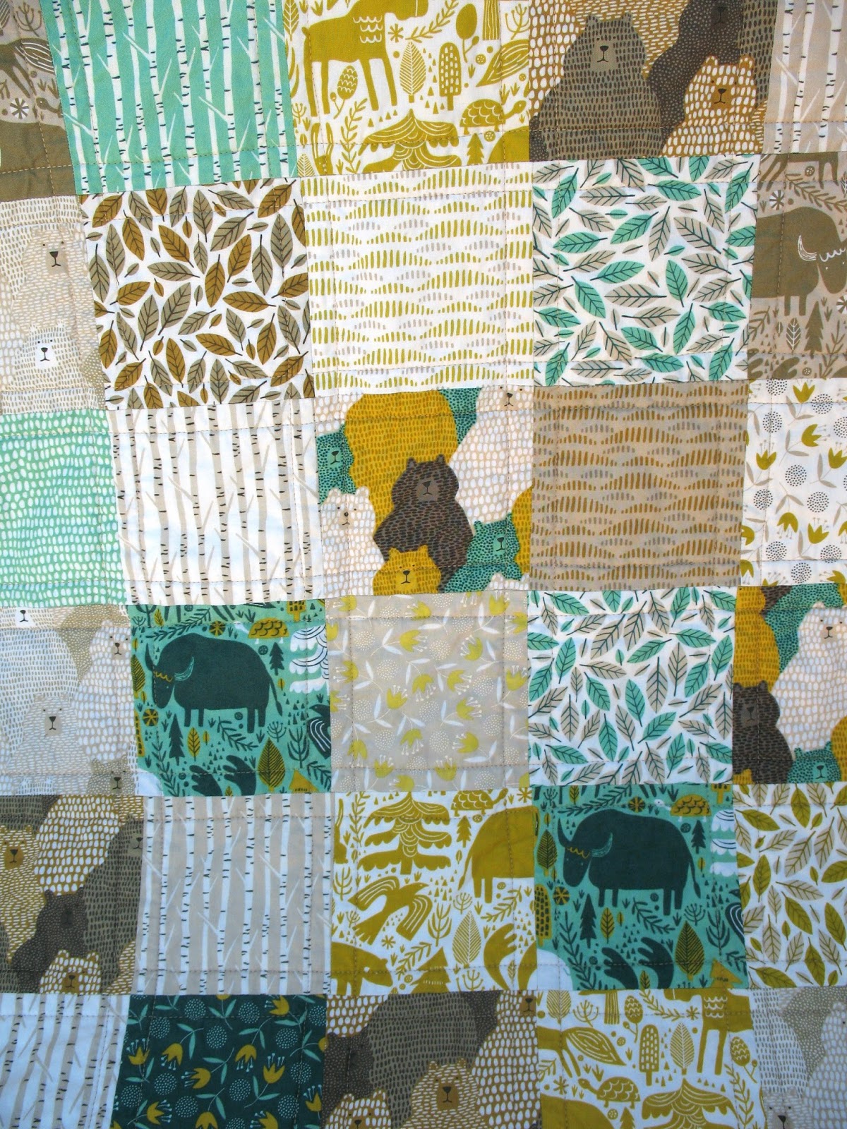 Ye Olde Big Sky Simple Square Baby Quilt (96)