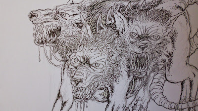 Cerberus Greek Mythical Creature Art By Wayne Tully Cerberus creature art